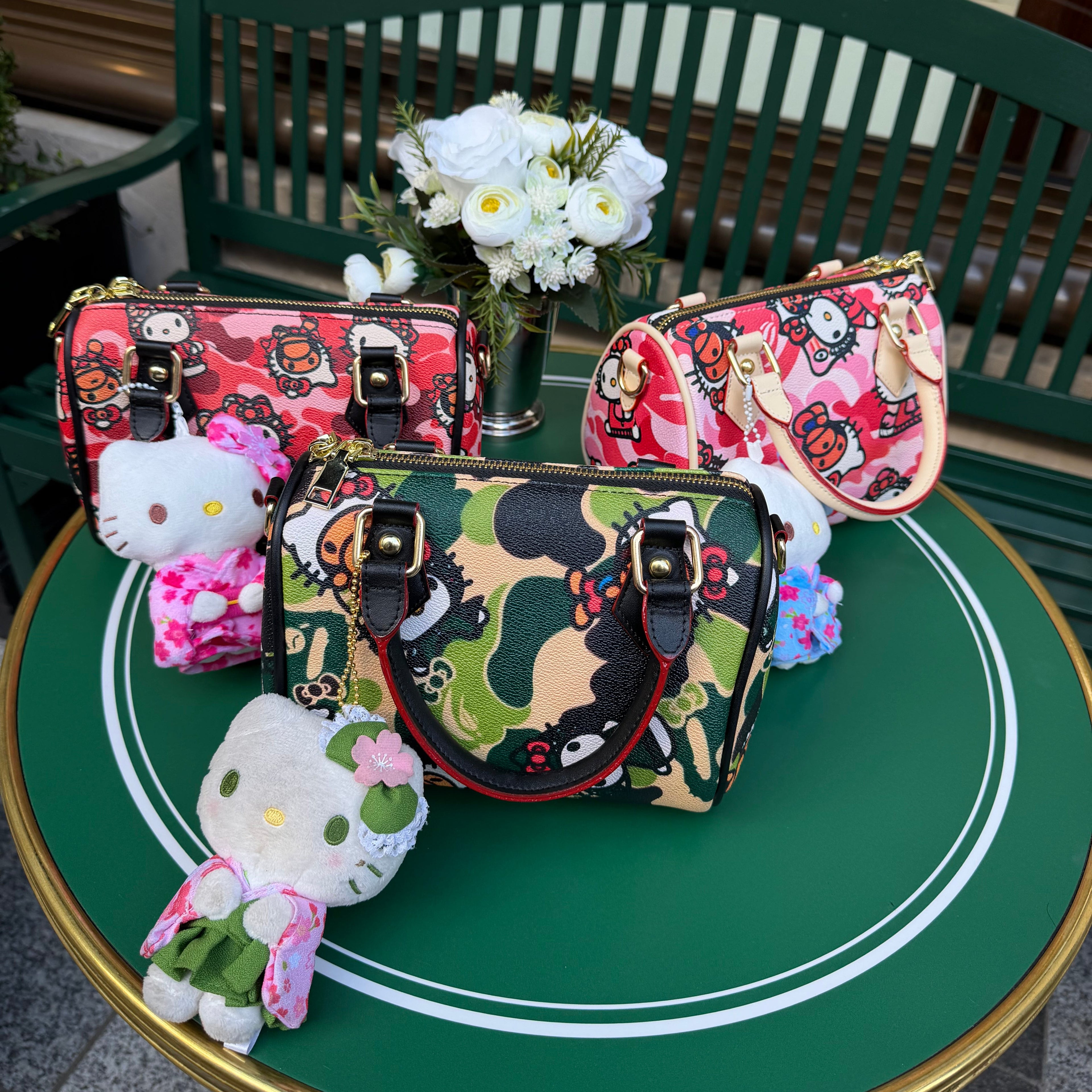 hello kitty camo backpack Adventure Camp All-Over Print plenty of compartments and a port for headphone wires.DETAILS YOULL APPRECIATE Shell is made of rugged HELLO KITTY BAG camouflage backpack